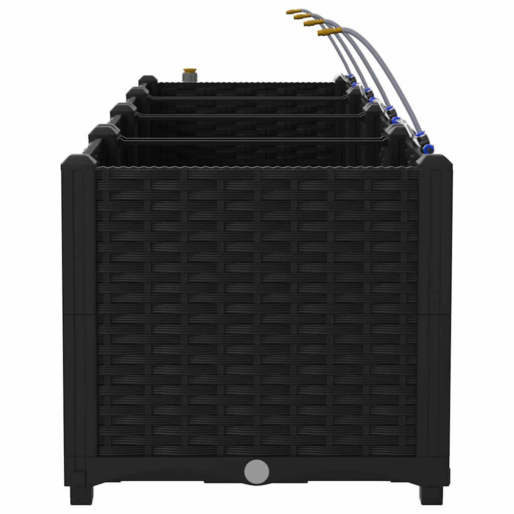 Gartenpflanzer Schwarz 120 x 40 x 37.5 cm Stahl