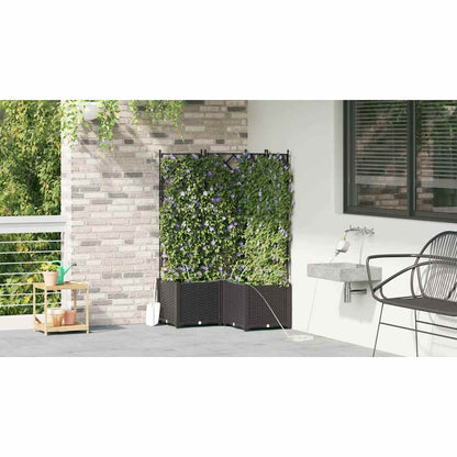 Gartenpflanzer Schwarz 80 x 80 x 142 cm Stahl