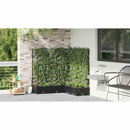 Gartenpflanzer Schwarz 120 x 120 x 126 cm Stahl