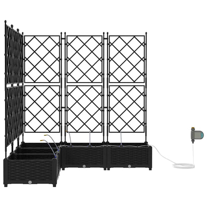 Gartenpflanzer Schwarz 120 x 120 x 126 cm Stahl