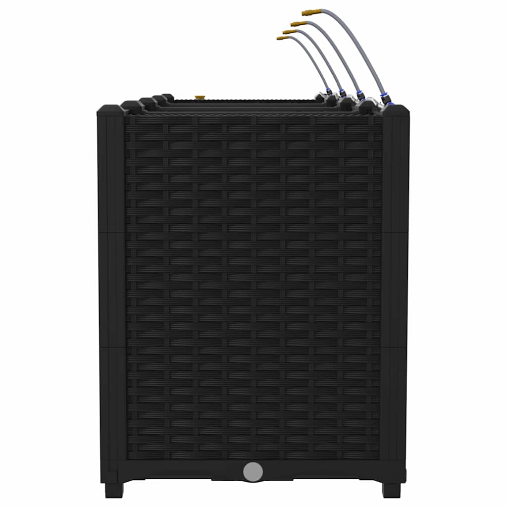 Gartenpflanzer Schwarz 160 x 40 x 52 cm Stahl