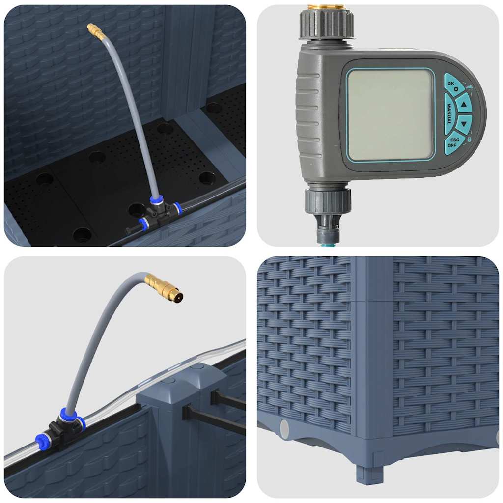 Gartenpflanzer Grau 80 x 40 x 37.5 cm Stahl