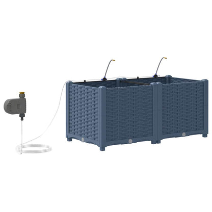 Gartenpflanzer Grau 80 x 40 x 37.5 cm Stahl