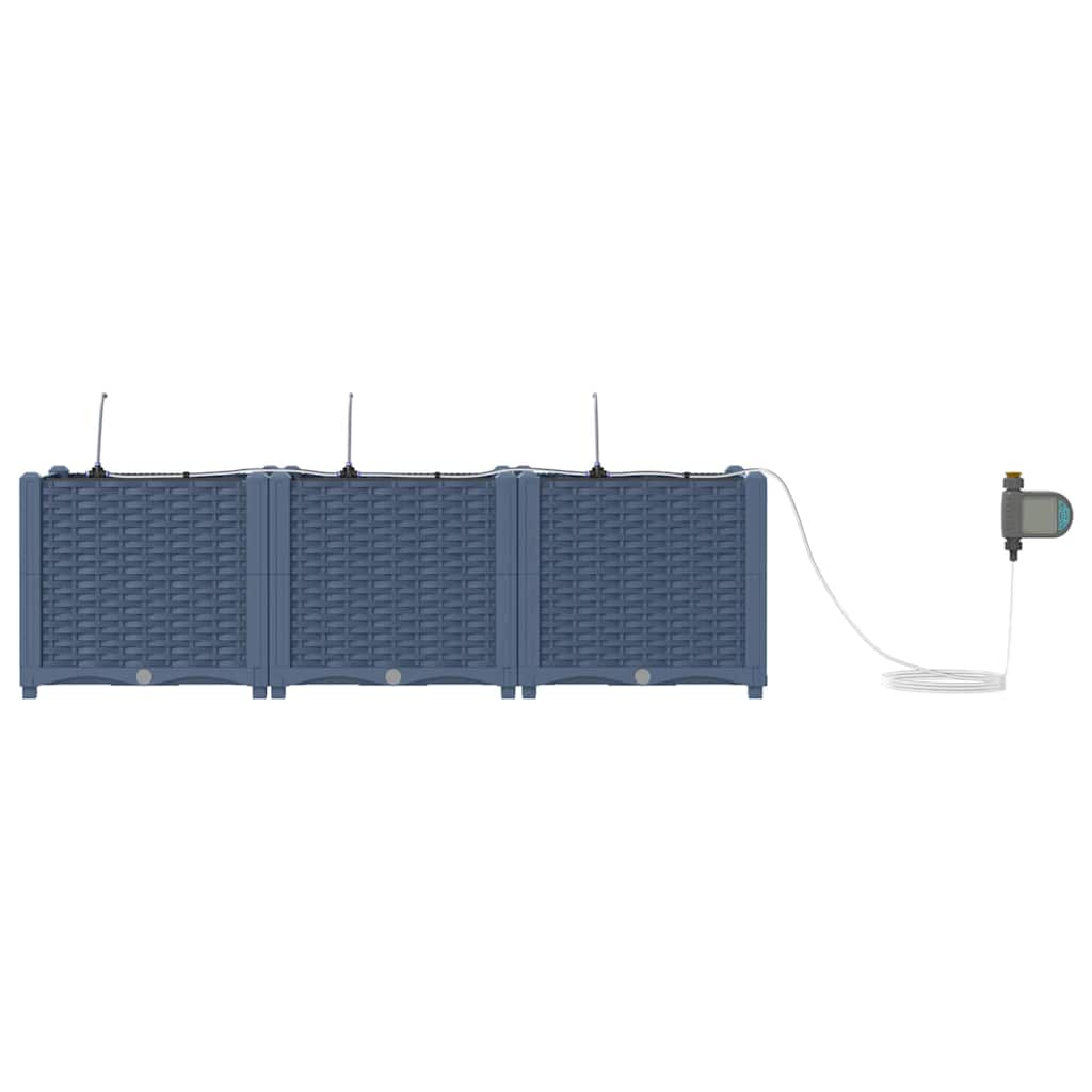 Gartenpflanzer Grau 120 x 40 x 37.5 cm Stahl