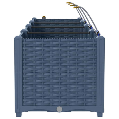 Gartenpflanzer Grau 120 x 40 x 37.5 cm Stahl