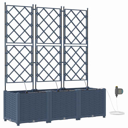 Gartenpflanzer Grau 120 x 40 x 142 cm Stahl