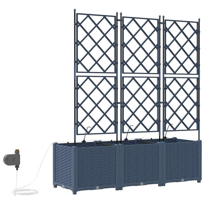 Gartenpflanzer Grau 120 x 40 x 142 cm Stahl