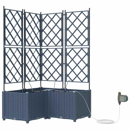 Gartenpflanzer Grau 80 x 80 x 142 cm Stahl