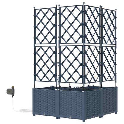 Gartenpflanzer Grau 80 x 80 x 142 cm Stahl