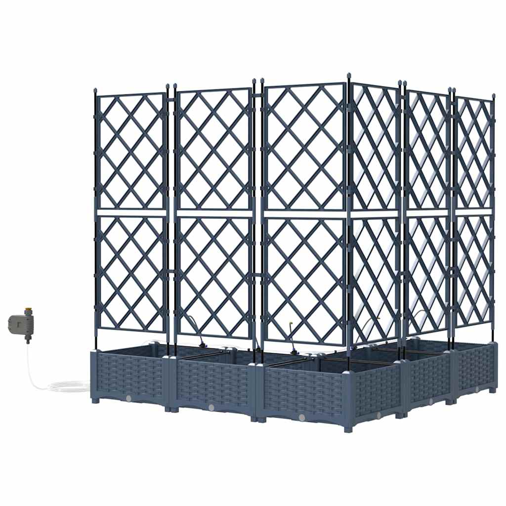 Gartenpflanzer Grau 120 x 120 x 126 cm Stahl