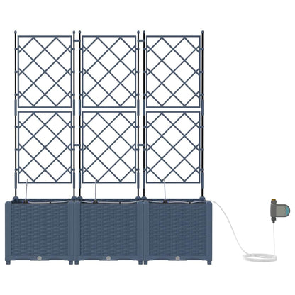 Gartenpflanzer Grau 120 x 120 x 142 cm Stahl
