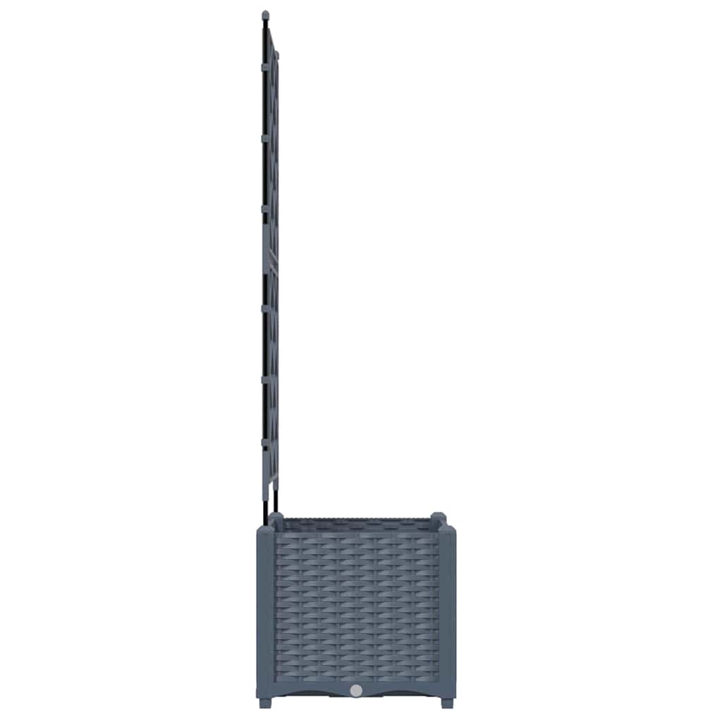 Gartenpflanzer mit Gitter Hellgrau 40 x 40 x 143 cm PP