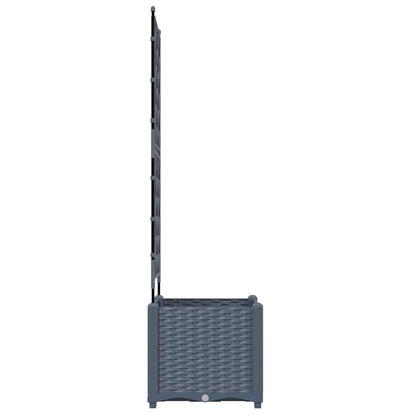 Gartenpflanzer mit Gitter Hellgrau 40 x 40 x 143 cm PP