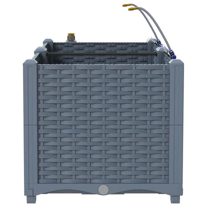 Gartenpflanzer Hellgrau 80 x 40 x 37.5 cm Stahl