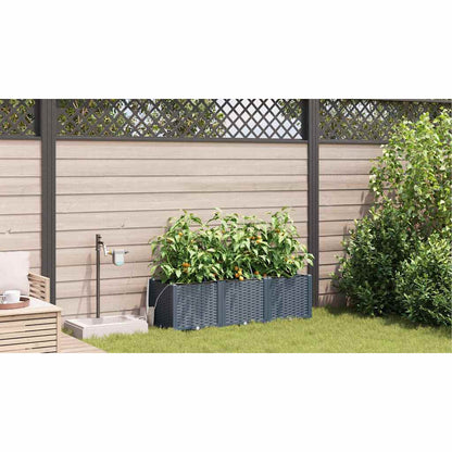 Gartenpflanzer Hellgrau 120 x 40 x 37.5 cm Stahl