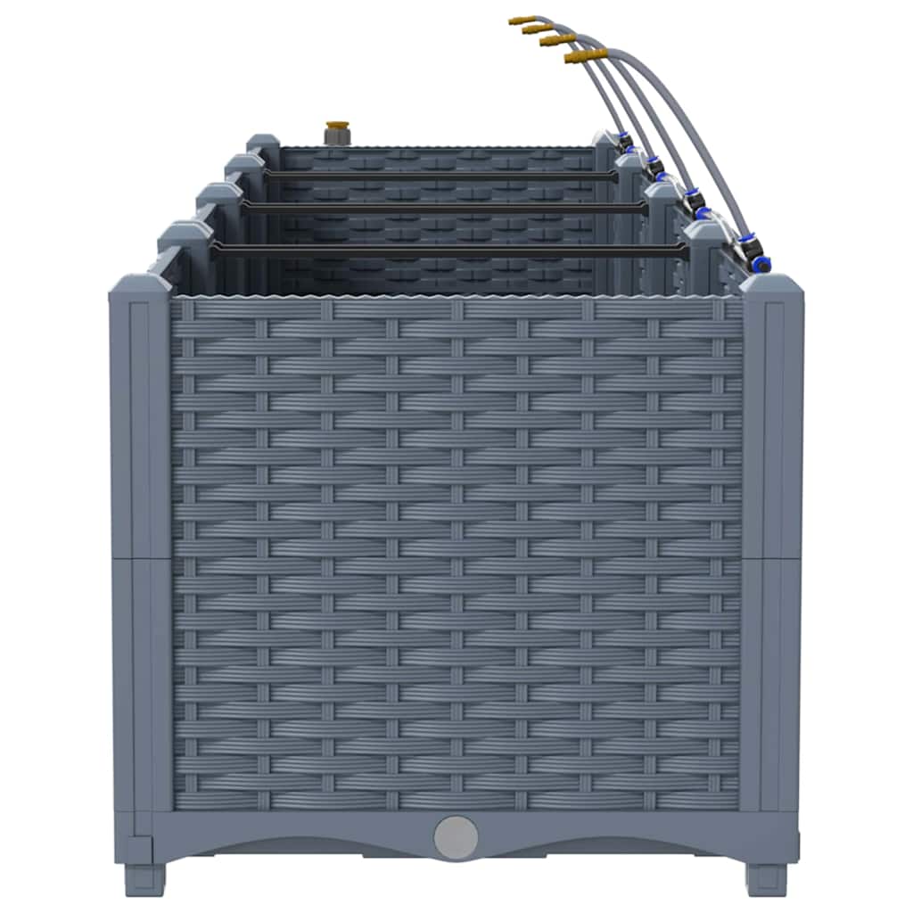 Gartenpflanzer Hellgrau 120 x 40 x 37.5 cm Stahl