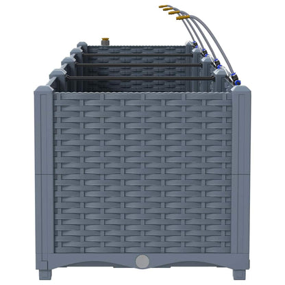 Gartenpflanzer Hellgrau 120 x 40 x 37.5 cm Stahl