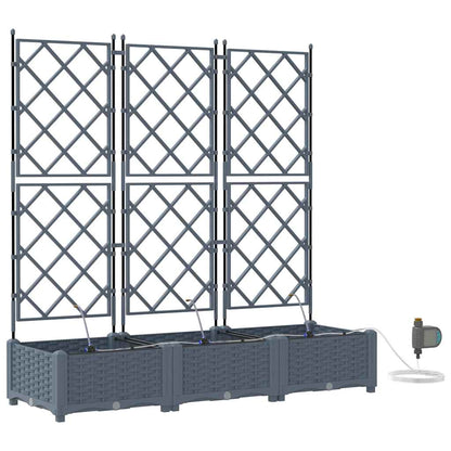 Gartenpflanzer Hellgrau 120 x 40 x 126 cm Stahl