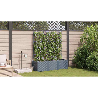 Gartenpflanzer Hellgrau 120 x 40 x 142 cm Stahl