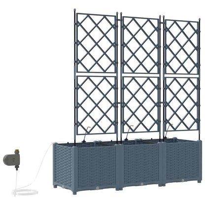 Gartenpflanzer Hellgrau 120 x 40 x 142 cm Stahl