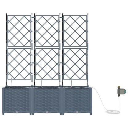 Gartenpflanzer Hellgrau 120 x 40 x 142 cm Stahl