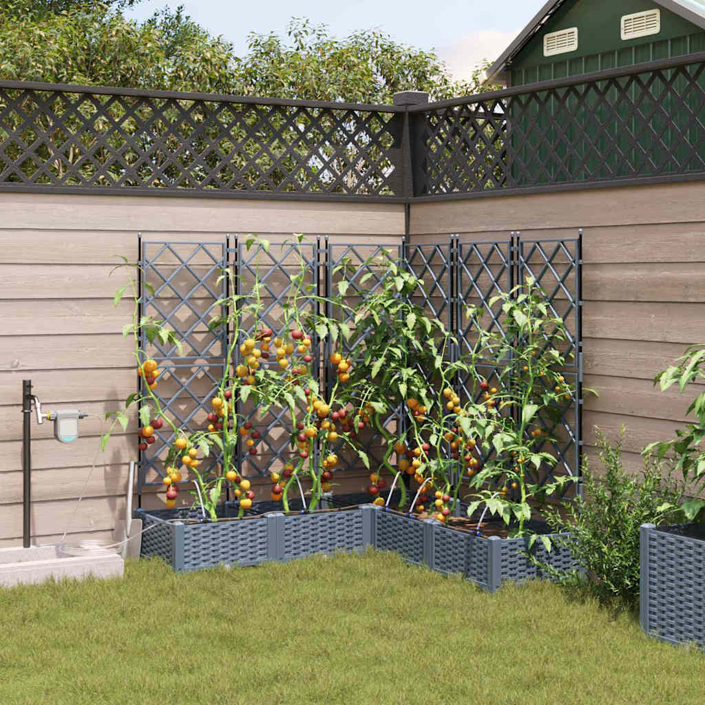 Gartenpflanzer Hellgrau 120 x 120 x 126 cm Stahl