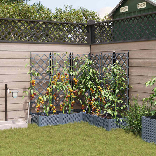 Gartenpflanzer Hellgrau 120 x 120 x 126 cm Stahl