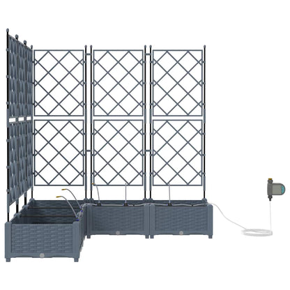 Gartenpflanzer Hellgrau 120 x 120 x 126 cm Stahl