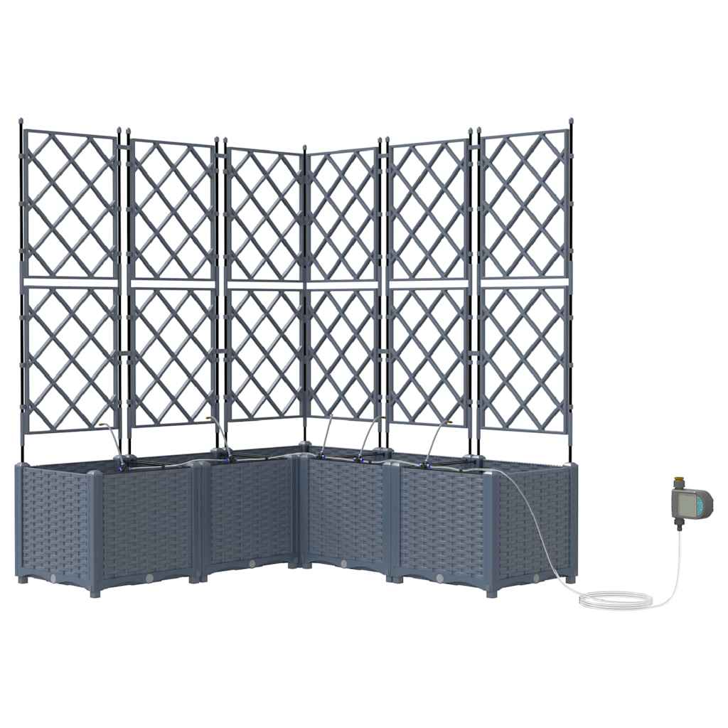 Gartenpflanzer Hellgrau 120 x 120 x 142 cm Stahl