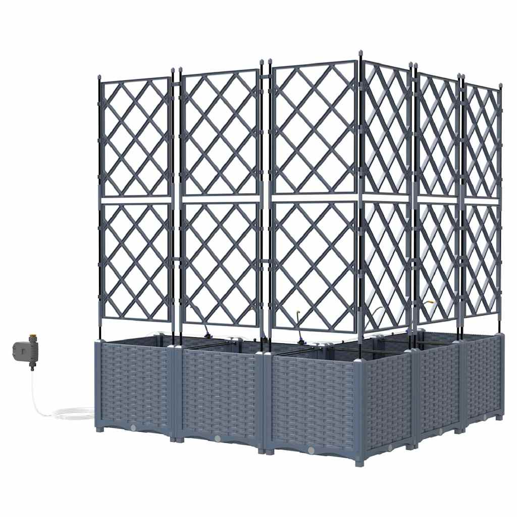 Gartenpflanzer Hellgrau 120 x 120 x 142 cm Stahl