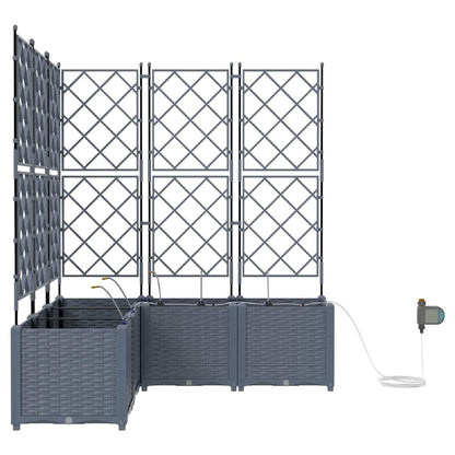 Gartenpflanzer Hellgrau 120 x 120 x 142 cm Stahl