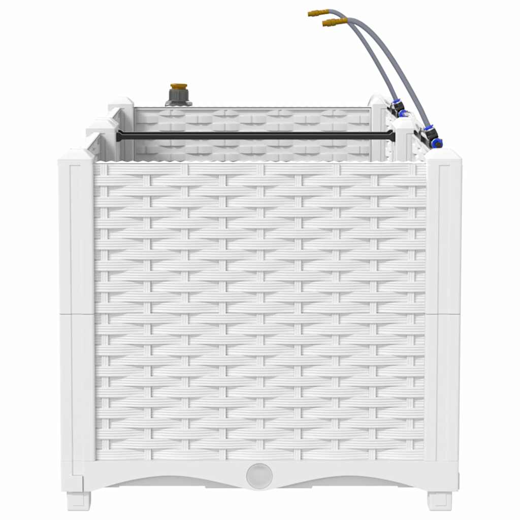 Gartenpflanzer Weiß 80 x 40 x 37.5 cm Stahl