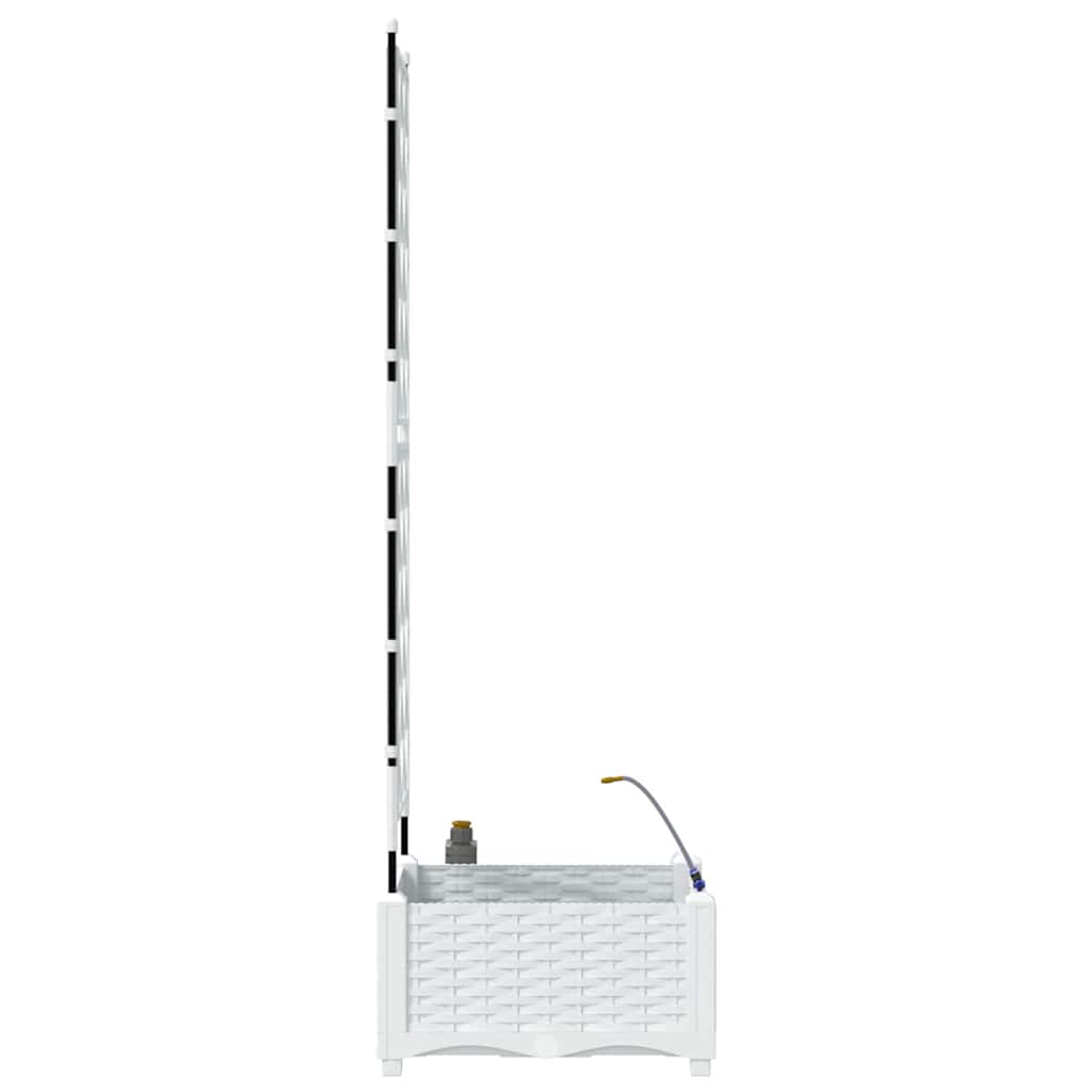 Gartenpflanzer Weiß 40 x 40 x 126 cm Stahl