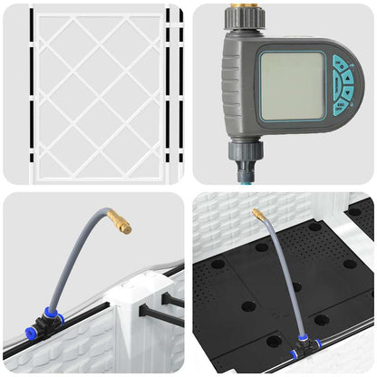 Gartenpflanzer Weiß 120 x 120 x 126 cm Stahl