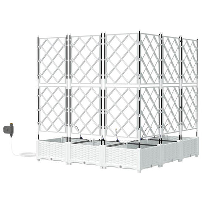 Gartenpflanzer Weiß 120 x 120 x 126 cm Stahl