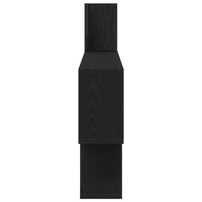 Wandregal Schwarz Eichen-Optik 100x15x70 cm Holzwerkstoff