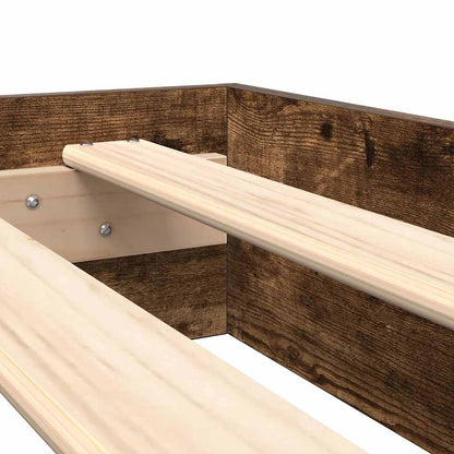 Bücherregal-Bett Räuchereiche 75 x 190 cm Holzwerkstoff