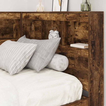 Bücherregal-Bett Räuchereiche 75 x 190 cm Holzwerkstoff