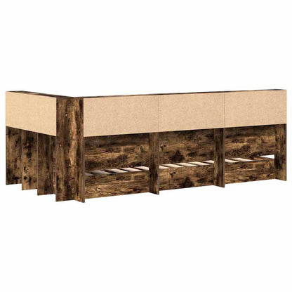 Bücherregal-Bett Räuchereiche 75 x 190 cm Holzwerkstoff