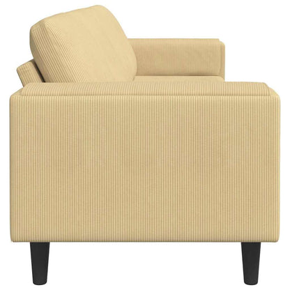 Stoffsofa mit Kissen Grau-Grün 208 cm Cordstoff