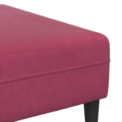 Sofa Set Weinrot Samt