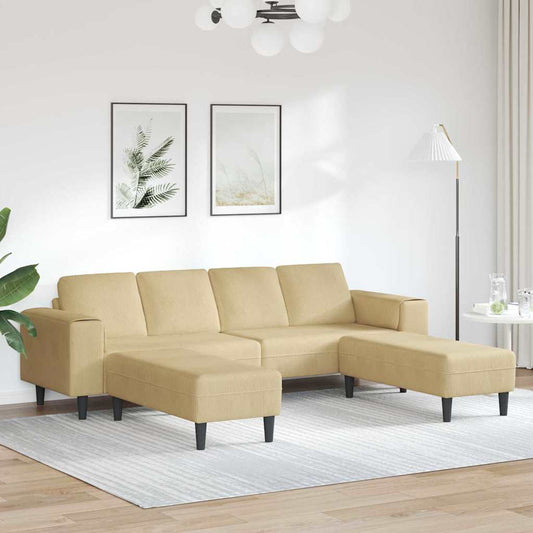 Stoffsofa mit Kissen Grau-Grün Cordstoff