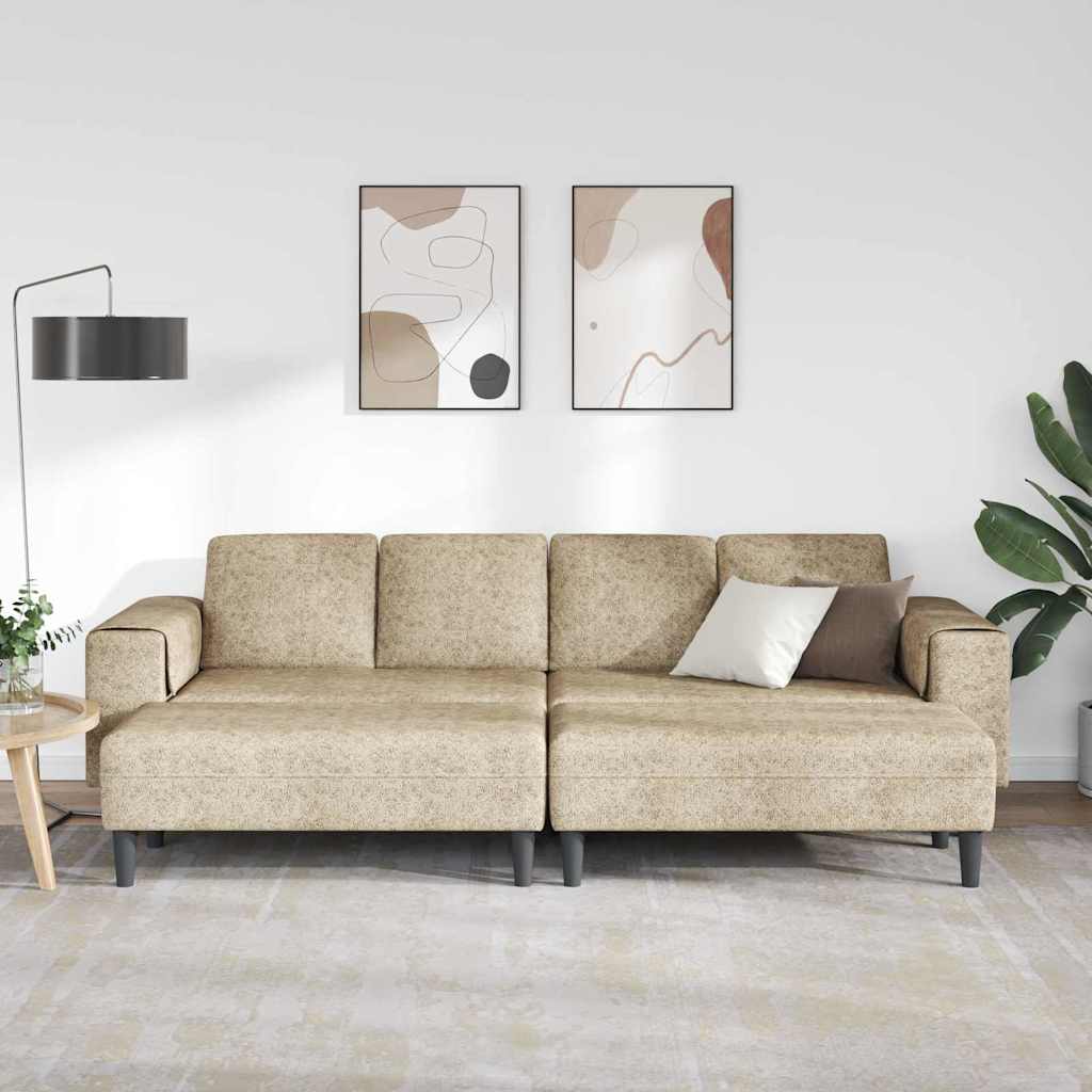 Sofa Set Hellgrau Faux Wildleder