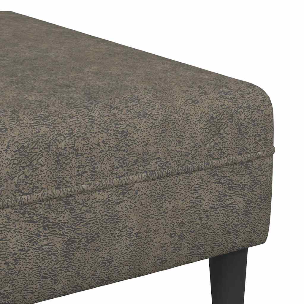 Sofa Set Dunkelgrau Faux Wildleder
