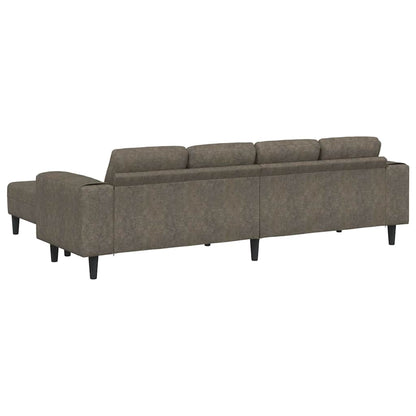 Sofa Set Dunkelgrau Faux Wildleder
