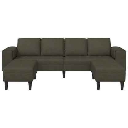 Sofa Set Armeegrün Faux Wildleder