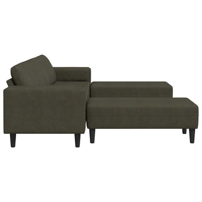 Sofa Set Armeegrün Faux Wildleder