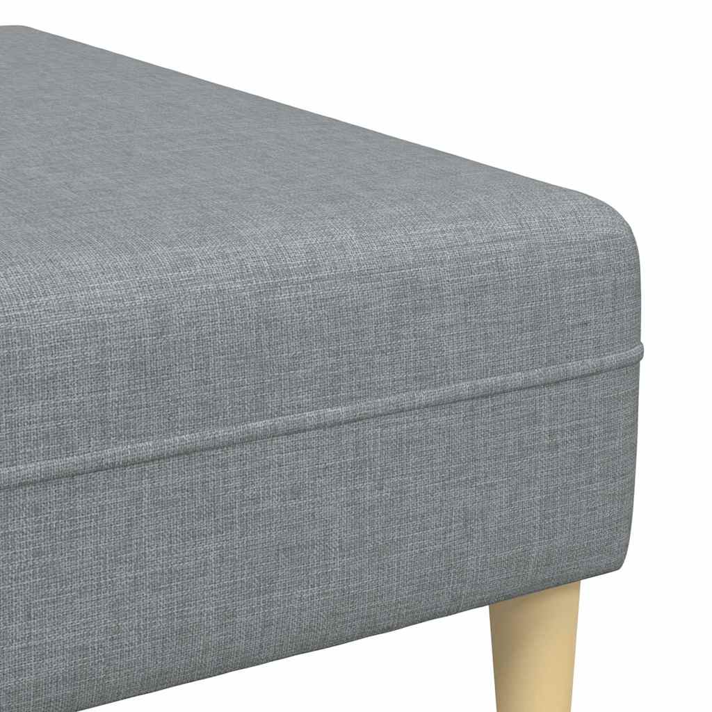 Stoffsofa mit Kissen Hellgrau 208 cm Stoff