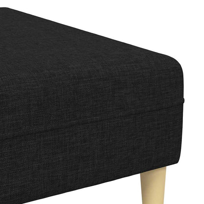 Stoffsofa mit Kissen Schwarz 208 cm Stoff