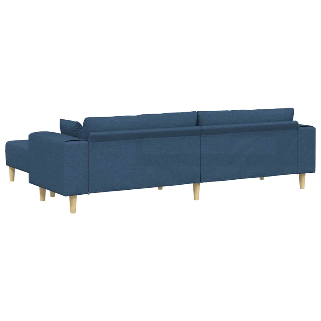 Stoffsofa mit Kissen Blau 208 cm Stoff
